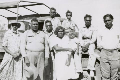 Albert Namatjira and his family 1952