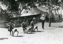 Children’s novelty wheelbarrow race, 1930.